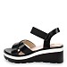 Črni sandali s peto NAP-701G