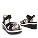 Črni sandali s peto NAP-701G