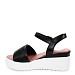 Črni sandali s peto P2021-9235AT 