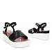Črni sandali s peto P2021-9235AT 