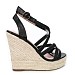 Črni sandali s polno peto NAP-213G