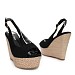Črni sandali s polno peto NAP-217G