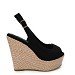 Črni sandali s polno peto NAP-217G