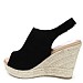 Črni sandali s polno peto R5M5268-8T