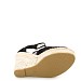 Črni sandali s polno peto R6M133-21T