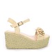 Beige sandali s platformo DD-903T