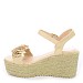Beige sandali s platformo DD-903T