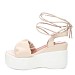 Beige sandali s platformo HJ7092G