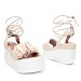 Beige sandali s platformo HJ7092G