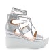 Srebrni sandali s polno peto SF-42G