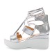 Srebrni sandali s polno peto SF-42G