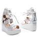 Srebrni sandali s polno peto SF-42G