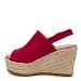Rdeči sandali s polno peto NAP-219G