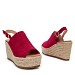 Rdeči sandali s polno peto NAP-219G