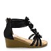 Črni sandali s peto S060288S