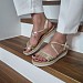Zlati sandali s polno peto 7061-PLG